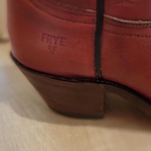 Vintage 1970s/1980s Frye Boots Size 7B Burnt Cherry 6253 - Picture 5 of 14
